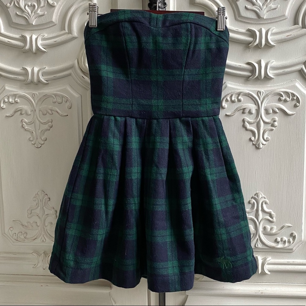 Abercrombie & Fitch Wool Blend Tartan Dress - Picture 1 of 16